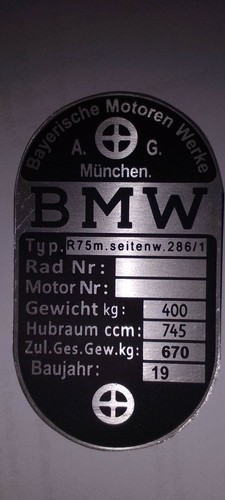 Typenschild schild bmw - typenschild,