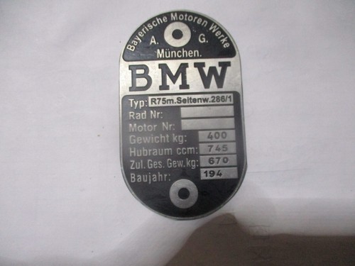 Typenschild schild bmw - typenschild,