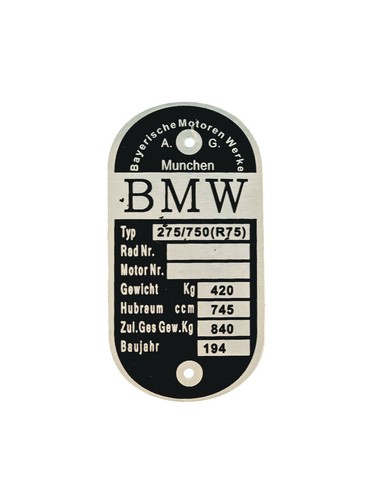 Typenschild schild bmw - schild, r